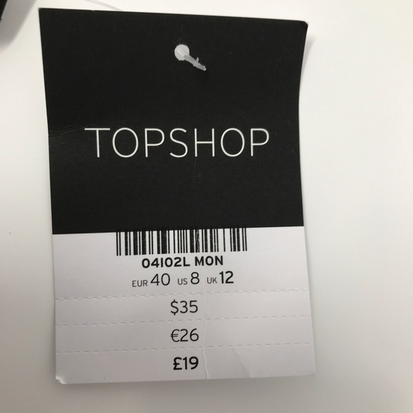 Topshop Black Gingham Crop Top Embroidered Flowers - Picture 6 of 7